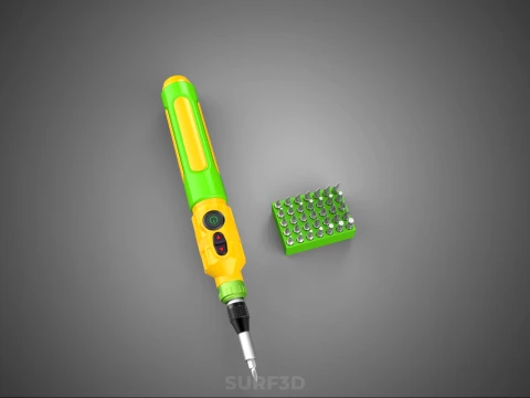 CORDLESS DRILL SCREWDRIVER SCREW DRIVER PEN HAND TOOL BIT SET 3D Model