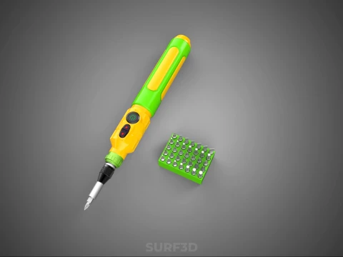 CORDLESS DRILL SCREWDRIVER SCREW DRIVER PEN HAND TOOL BIT SET 3D Model