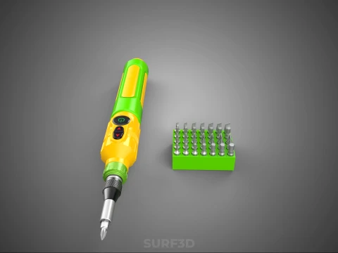CORDLESS DRILL SCREWDRIVER SCREW DRIVER PEN HAND TOOL BIT SET 3D Model