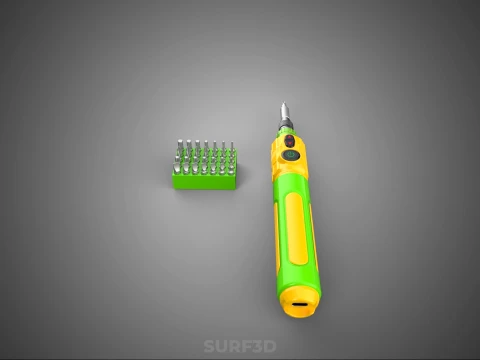 CORDLESS DRILL SCREWDRIVER SCREW DRIVER PEN HAND TOOL BIT SET 3D Model