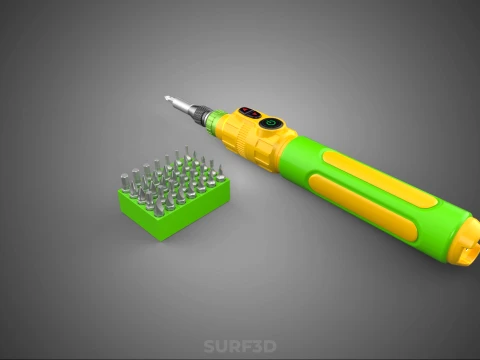 CORDLESS DRILL SCREWDRIVER SCREW DRIVER PEN HAND TOOL BIT SET 3D Model