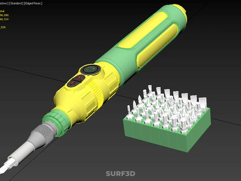 CORDLESS DRILL SCREWDRIVER SCREW DRIVER PEN HAND TOOL BIT SET 3D Model