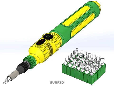 CORDLESS DRILL SCREWDRIVER SCREW DRIVER PEN HAND TOOL BIT SET 3D Model