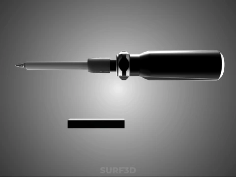 MANUAL SCREWDRIVER HAND TOOL INTERCHANGEABLE SCREW DRIVER BIT 3D Model