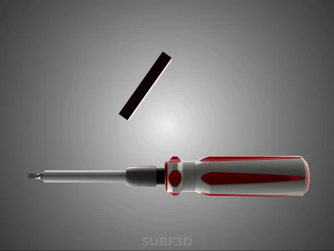STAR HEAD MULTI BIT SCREWDRIVER HAND TOOL SCREW DRIVER TIP POINT 3D Model