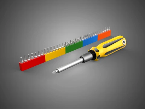 STANDARD MANUAL SCREWDRIVER MAGNETIC DRIVER POINT BIT HEAD TIP 3D Model