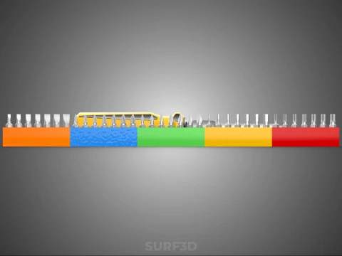 STANDARD MANUAL SCREWDRIVER MAGNETIC DRIVER POINT BIT HEAD TIP 3D Model
