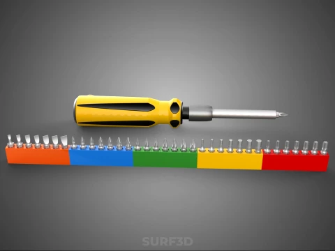 STANDARD MANUAL SCREWDRIVER MAGNETIC DRIVER POINT BIT HEAD TIP 3D Model