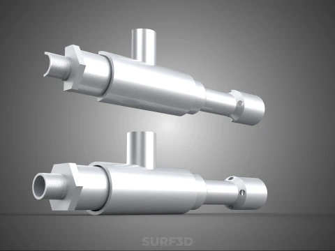 CROSS SECTION VIEW MICRO NANO BUBBLE VENTURI NOZZLE PIPE TUBE 3D Model