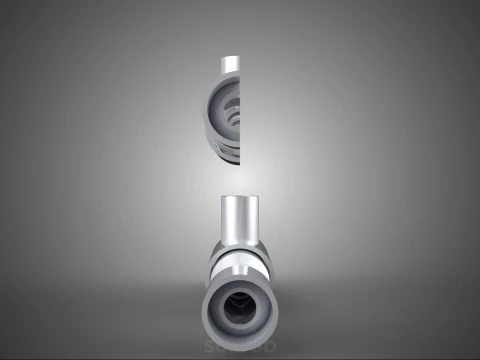 CROSS SECTION VIEW MICRO NANO BUBBLE VENTURI NOZZLE PIPE TUBE 3D Model