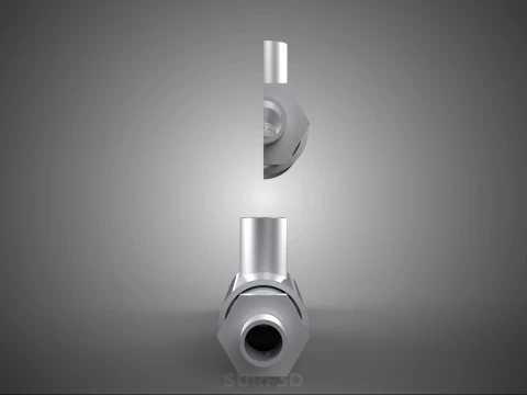 CROSS SECTION VIEW MICRO NANO BUBBLE VENTURI NOZZLE PIPE TUBE 3D Model