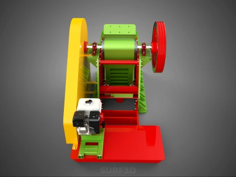 COMPACTOR MACHINE TOGGLE JAW CRUSHER BREAKER ROCK STONE GASOLINE 3D Model