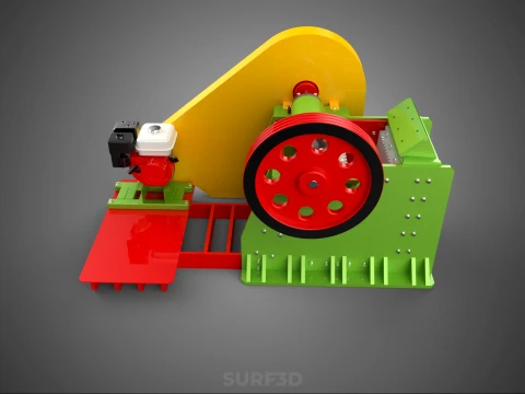 COMPACTOR MACHINE TOGGLE JAW CRUSHER BREAKER ROCK STONE GASOLINE 3D Model
