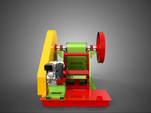 COMPACTOR MACHINE TOGGLE JAW CRUSHER BREAKER ROCK STONE GASOLINE 3D Model