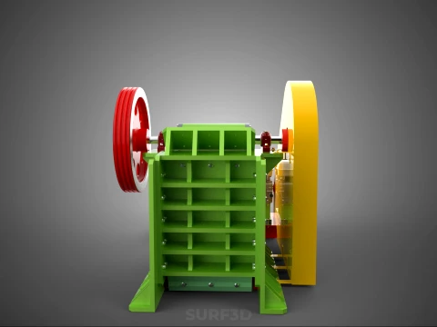 COMPACTOR MACHINE TOGGLE JAW CRUSHER BREAKER ROCK STONE GASOLINE 3D Model