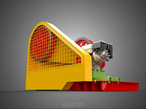 COMPACTOR MACHINE TOGGLE JAW CRUSHER BREAKER ROCK STONE GASOLINE 3D Model