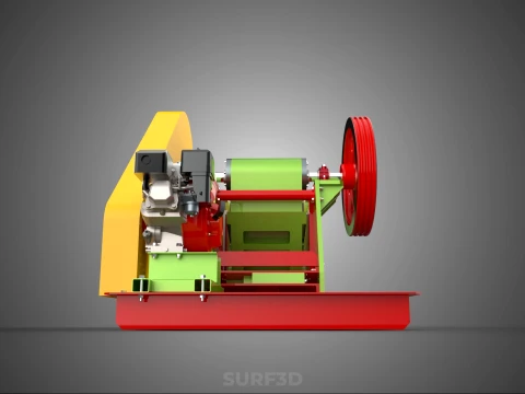 COMPACTOR MACHINE TOGGLE JAW CRUSHER BREAKER ROCK STONE GASOLINE 3D Model