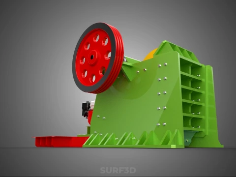 COMPACTOR MACHINE TOGGLE JAW CRUSHER BREAKER ROCK STONE GASOLINE 3D Model