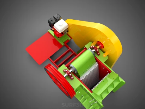 COMPACTOR MACHINE TOGGLE JAW CRUSHER BREAKER ROCK STONE GASOLINE 3D Model