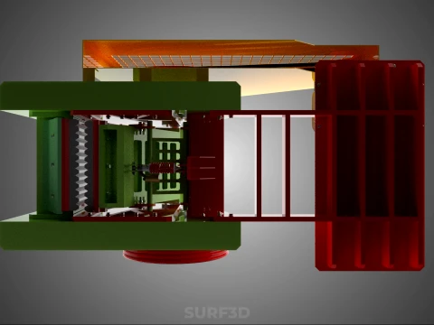 COMPACTOR MACHINE TOGGLE JAW CRUSHER BREAKER ROCK STONE GASOLINE 3D Model
