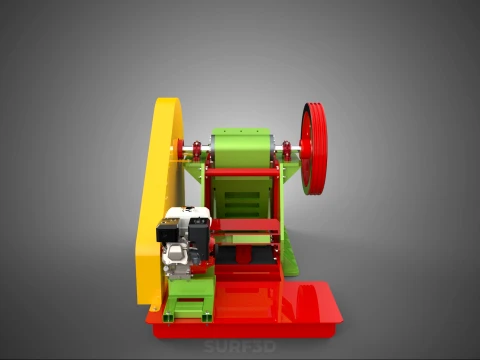 COMPACTOR MACHINE TOGGLE JAW CRUSHER BREAKER ROCK STONE GASOLINE 3D Model