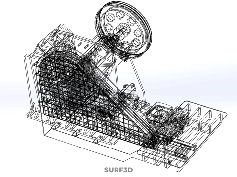 COMPACTOR MACHINE TOGGLE JAW CRUSHER BREAKER ROCK STONE GASOLINE 3D Model