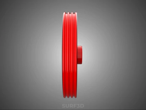 8 HOLE FLYWHEEL V BELT PULLEY ENGINE TRANSMISSION FLY WHEEL RIM 3D Model