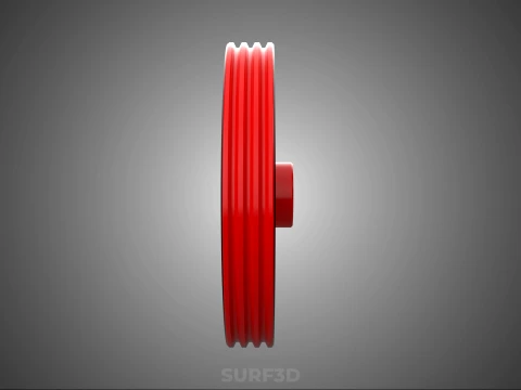8 HOLE FLYWHEEL V BELT PULLEY ENGINE TRANSMISSION FLY WHEEL RIM 3D Model