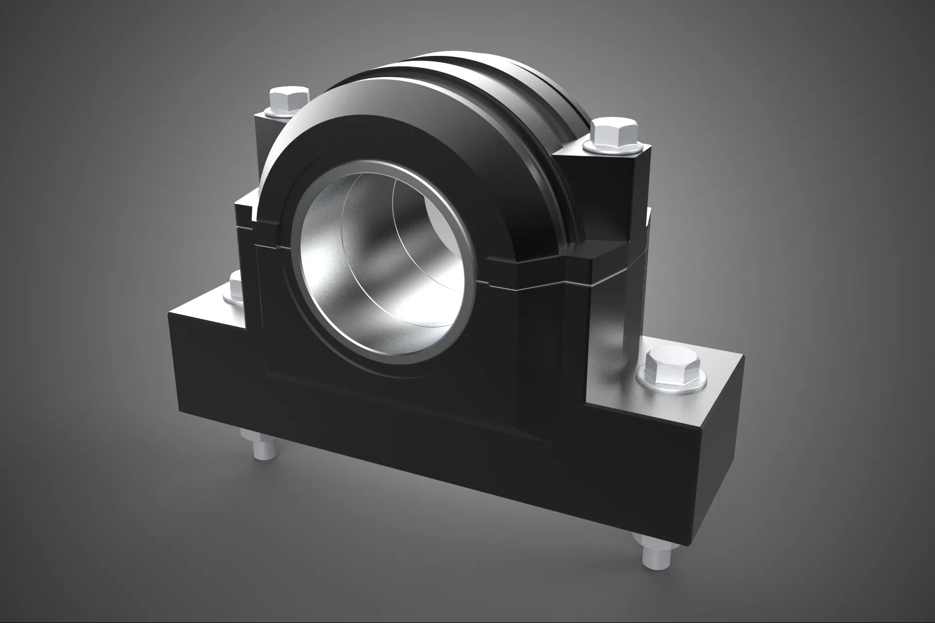 PILLOW BLOCK BEARING HOUSING SPLIT PLUMMER MOUNTING SUPPORT UNIT 3D Model .c4d .max .obj .3ds .fbx .stl .blend 