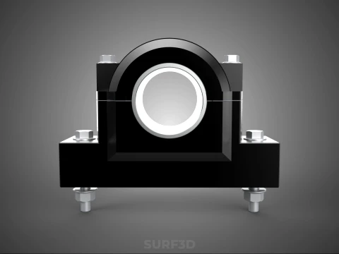 PILLOW BLOCK BEARING HOUSING SPLIT PLUMMER MOUNTING SUPPORT UNIT 3D Model