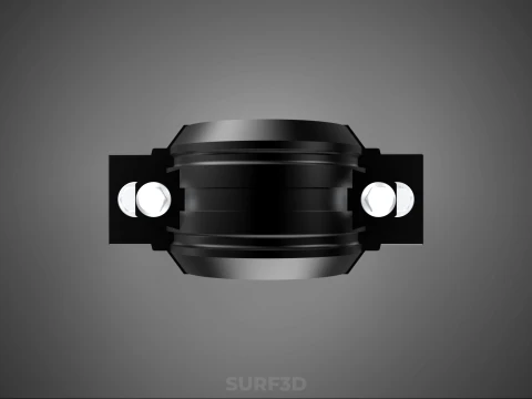 PILLOW BLOCK BEARING HOUSING SPLIT PLUMMER MOUNTING SUPPORT UNIT 3D Model