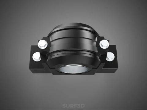 PILLOW BLOCK BEARING HOUSING SPLIT PLUMMER MOUNTING SUPPORT UNIT 3D Model