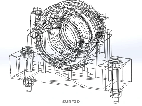 PILLOW BLOCK BEARING HOUSING SPLIT PLUMMER MOUNTING SUPPORT UNIT 3D Model