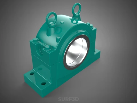 PILLOW BLOCK BEARING SPHERICAL ROLLER HOUSING SPLIT PLUMMER UNIT 3D Model
