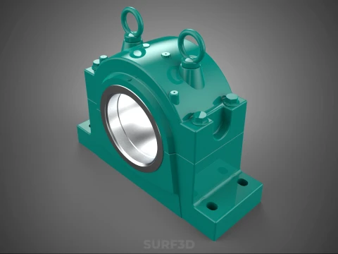PILLOW BLOCK BEARING SPHERICAL ROLLER HOUSING SPLIT PLUMMER UNIT 3D Model