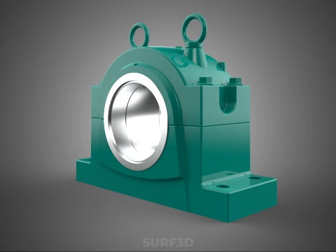 PILLOW BLOCK BEARING SPHERICAL ROLLER HOUSING SPLIT PLUMMER UNIT 3D Model