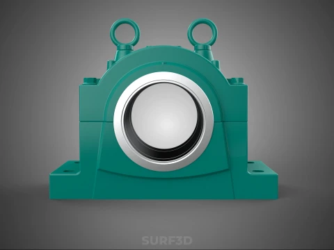 PILLOW BLOCK BEARING SPHERICAL ROLLER HOUSING SPLIT PLUMMER UNIT 3D Model