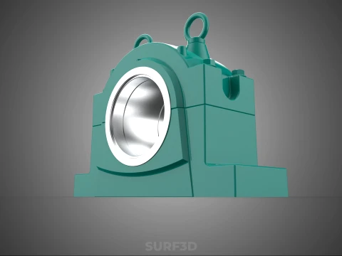 PILLOW BLOCK BEARING SPHERICAL ROLLER HOUSING SPLIT PLUMMER UNIT 3D Model