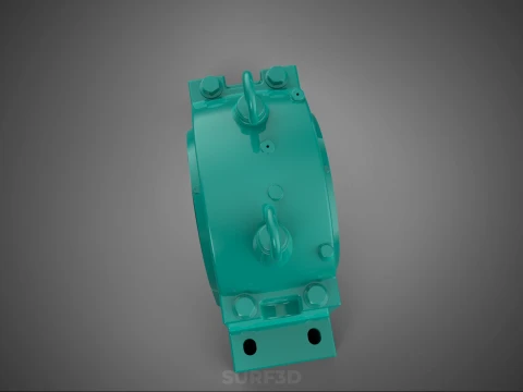 PILLOW BLOCK BEARING SPHERICAL ROLLER HOUSING SPLIT PLUMMER UNIT 3D Model