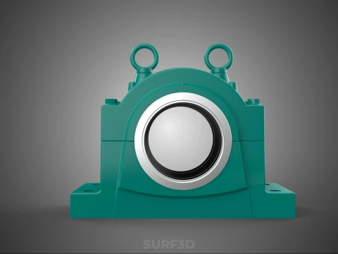PILLOW BLOCK BEARING SPHERICAL ROLLER HOUSING SPLIT PLUMMER UNIT 3D Model