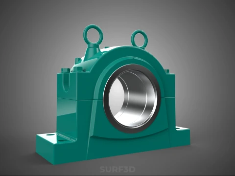 PILLOW BLOCK BEARING SPHERICAL ROLLER HOUSING SPLIT PLUMMER UNIT 3D Model