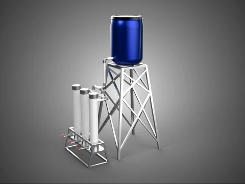 CLEAN DRINKING WATER TOWER STATION FILTER CLARIFIER PURIFIER KIT Model 3D
