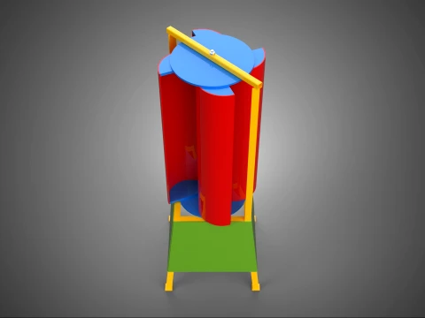 S-ROTOR VAWT SAVONIUS VERTICAL AXIS WIND MILL TURBINE WINDMILL 3D Model