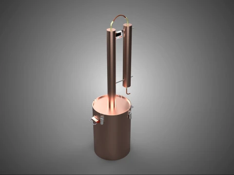 PREMIUM COPPER DISTILLER HYDROSOL ESSENTIAL OIL MAKER EXTRACTOR 3D Model