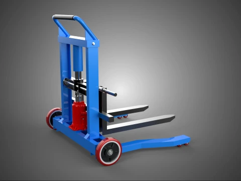 MANUAL PALLET STACKER MATERIAL HANDLING HAND TRUCK JACK LIFTING 3D Model