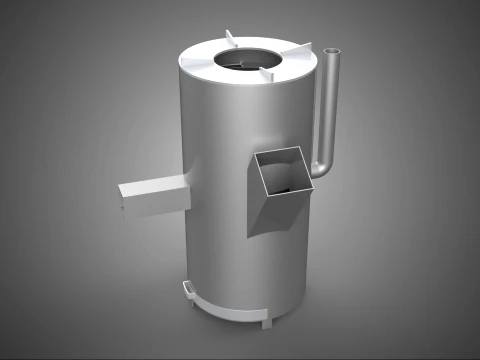 PELLET BRIQUETTE CHARCOAL BIOMASS ROCKET FAN STOVE FURNACE RANGE 3D Модель