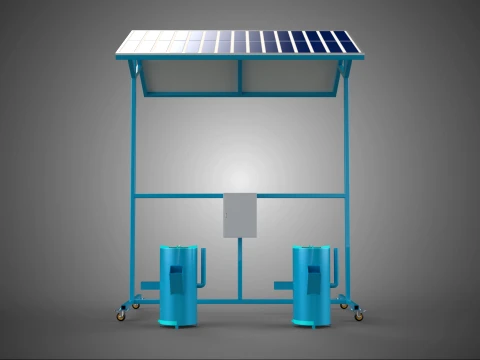 BIOMASS STOVE ELECTRIC BLOWER FAN BOOSTER SOLAR POWERED SYSTEM 3D Model