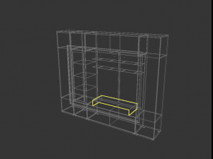 wall baileys shatura - wall for the living room Model 3D