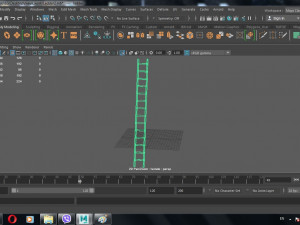 low poly scaffolding model with wooden ladder and carton boxes Modèle 3D