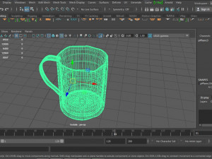 a metal cooffe pot and a cup made in old style 3D Модель